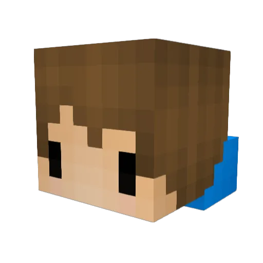 Hofr Minecraft avatar head, 3D render