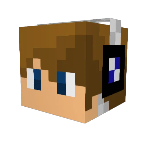 Hogan300 Minecraft avatar head, 3D render