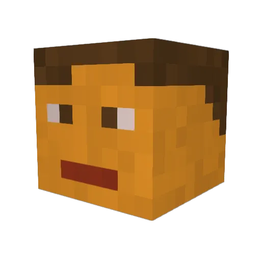 Hogdan Minecraft avatar head, 3D render