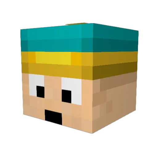 Hoggau Minecraft avatar head, 3D render