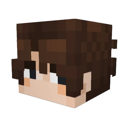 Hogmo Minecraft avatar head, 3D render
