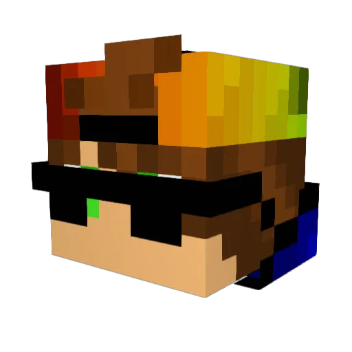 Hogsuct Minecraft avatar head, 3D render