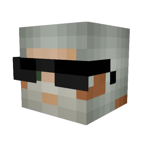 Hogwarts007 Minecraft avatar head, 3D render