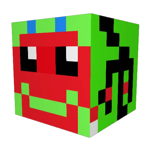 Hogwe Minecraft avatar head, 3D render