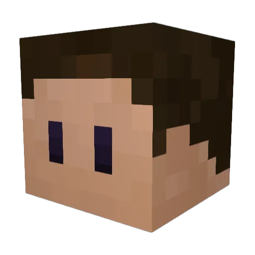 Hogzi Minecraft avatar head, 3D render