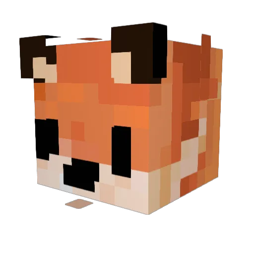 Hohero Minecraft avatar head, 3D render