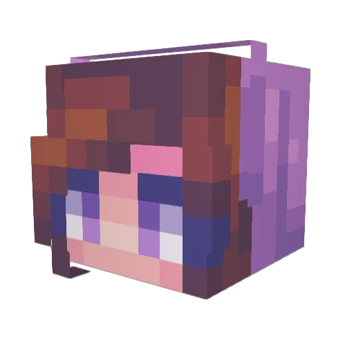 Hohoholen Minecraft avatar head, 3D render