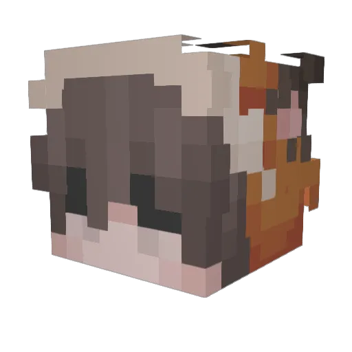 HoiJishin Minecraft avatar head, 3D render