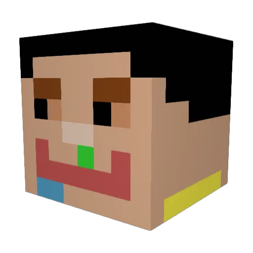HoiWosWillsche Minecraft avatar head, 3D render