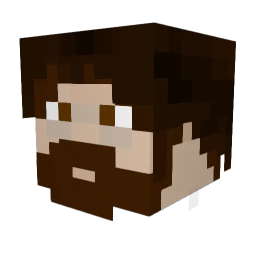 Hok102 Minecraft avatar head, 3D render