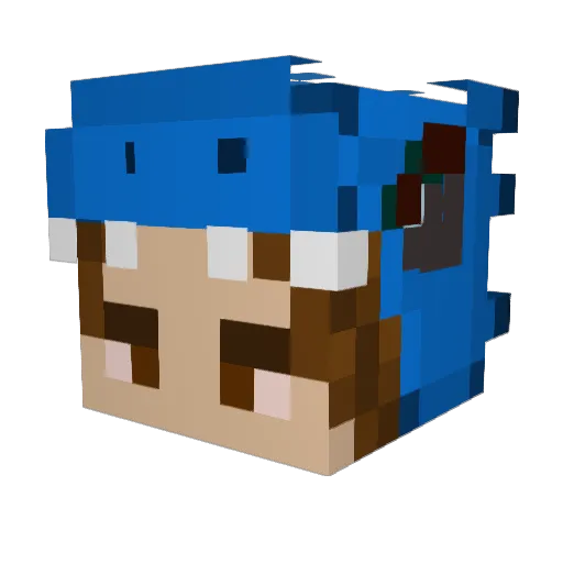 HokageOner Minecraft avatar head, 3D render