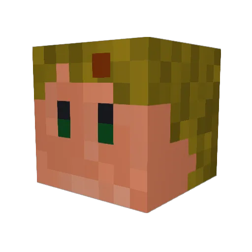 Hokahey3D Minecraft avatar head, 3D render