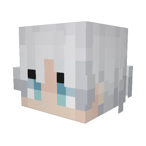Hokai_ Minecraft avatar head, 3D render