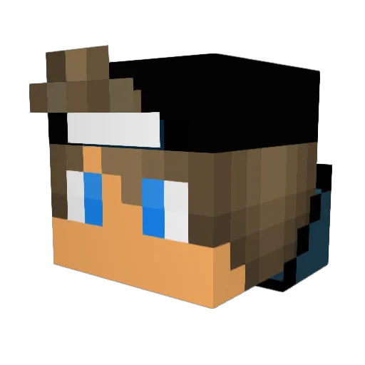Hokie255 Minecraft avatar head, 3D render