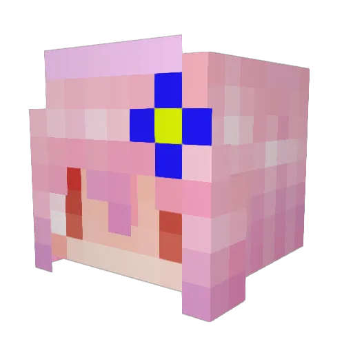 Hokke1155 Minecraft avatar head, 3D render