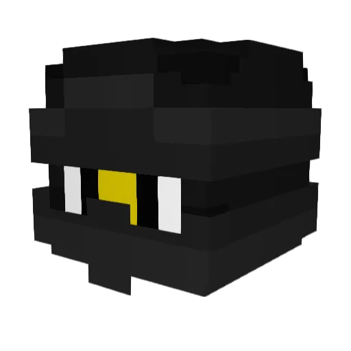 Hokny Minecraft avatar head, 3D render