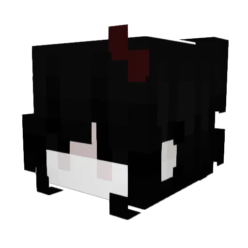 Hokokokoro Minecraft avatar head, 3D render