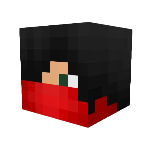 Hokor Minecraft avatar head, 3D render