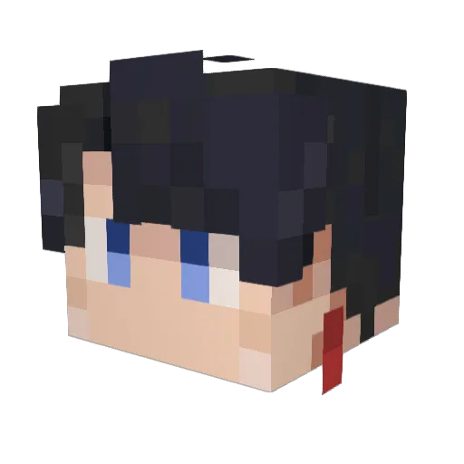 Hoku955 Minecraft avatar head, 3D render