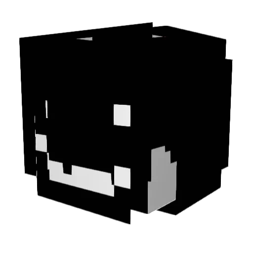 Hokubi Minecraft avatar head, 3D render