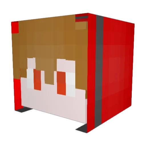 Hokuhokumann1218 Minecraft avatar head, 3D render