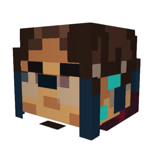 HokuzuPXLD Minecraft avatar head, 3D render