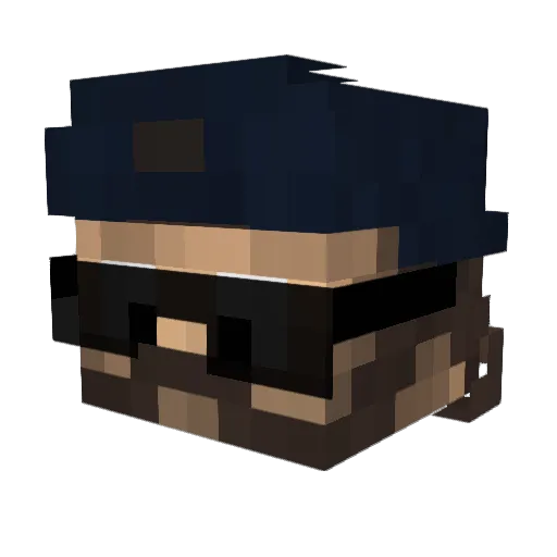 Hol420 Minecraft avatar head, 3D render