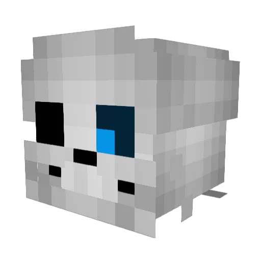 HolaChicos Minecraft avatar head, 3D render