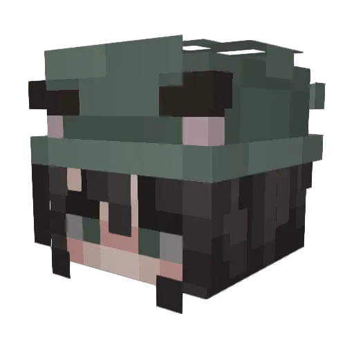 HolaEstupido Minecraft avatar head, 3D render