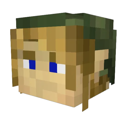 HoldMyRifle Minecraft avatar head, 3D render