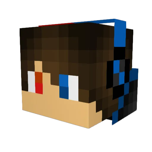 HoldRMB_ Minecraft avatar head, 3D render