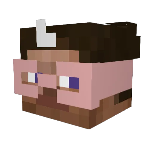 HoldThisLForMe Minecraft avatar head, 3D render