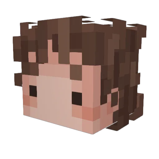 Hold_Milk Minecraft avatar head, 3D render