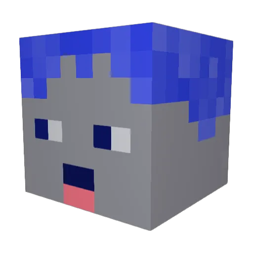 HolderLP Minecraft avatar head, 3D render
