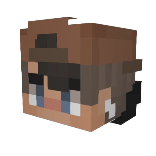 HoldinLs Minecraft avatar head, 3D render