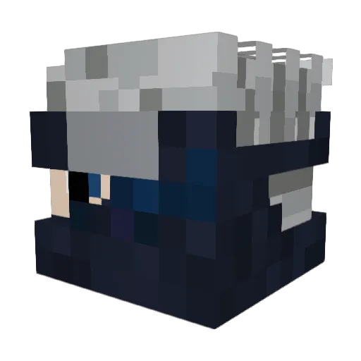 Holdude Minecraft avatar head, 3D render