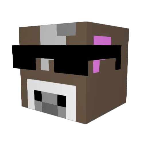 Holeefab Minecraft avatar head, 3D render
