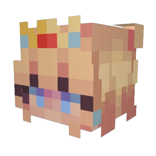 Holeinthebutt8 Minecraft avatar head, 3D render
