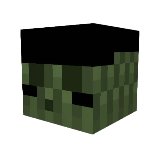 Holesom Minecraft avatar head, 3D render