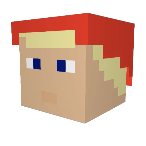 HolgerNilsson Minecraft avatar head, 3D render