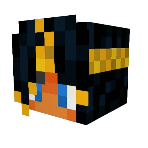 HoliHolaXD Minecraft avatar head, 3D render
