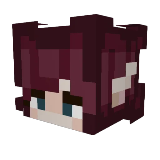 Holiberi Minecraft avatar head, 3D render