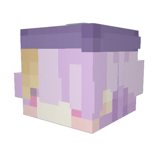 HolicCR Minecraft avatar head, 3D render