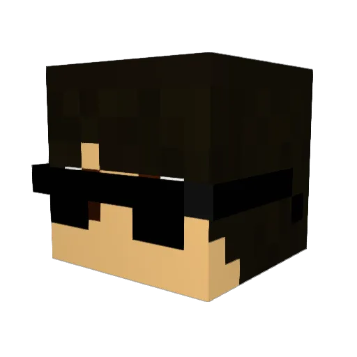 Holics_ Minecraft avatar head, 3D render