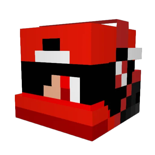HolidayBoss Minecraft avatar head, 3D render