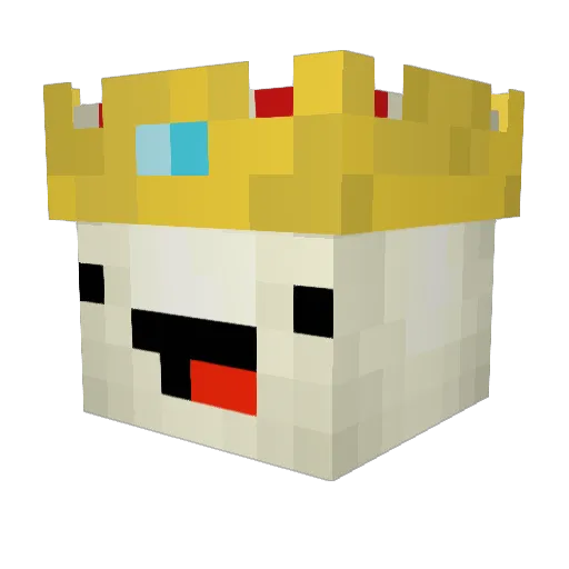HolidayKing Minecraft avatar head, 3D render