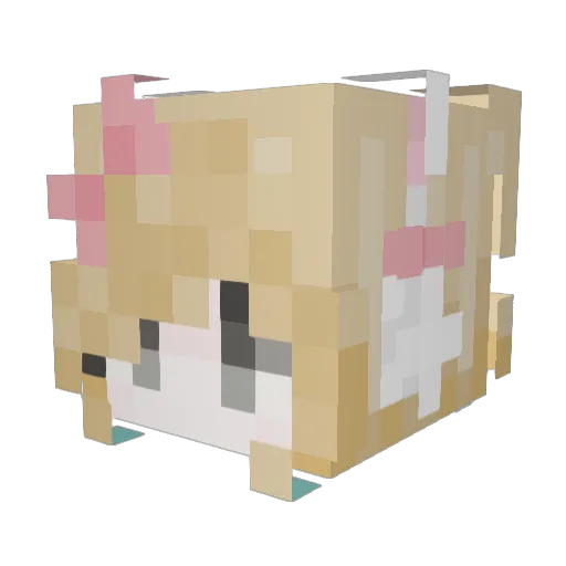 HolidayShine Minecraft avatar head, 3D render