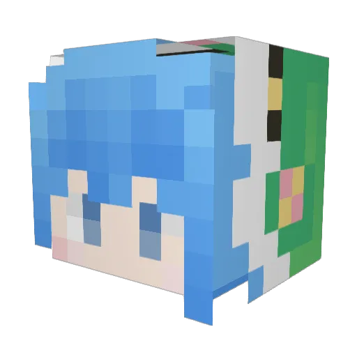 Holism Minecraft avatar head, 3D render