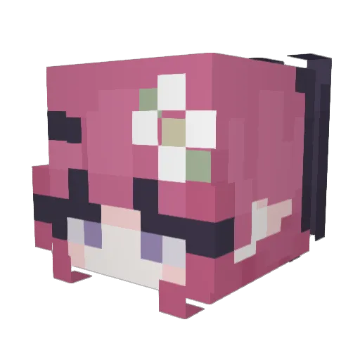 Holizhr Minecraft avatar head, 3D render