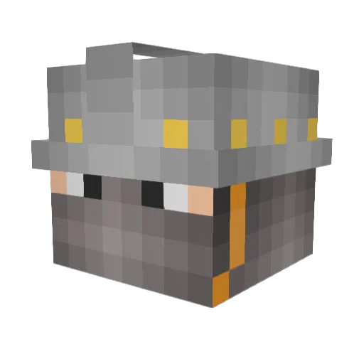 Hollandicvs Minecraft avatar head, 3D render